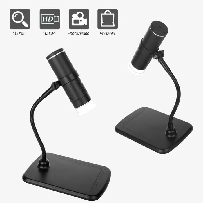 Мікроскоп цифровий портативний F210 / кратність 1000X / HD 1080P / Wi-FI / Android IOS / підсвічування