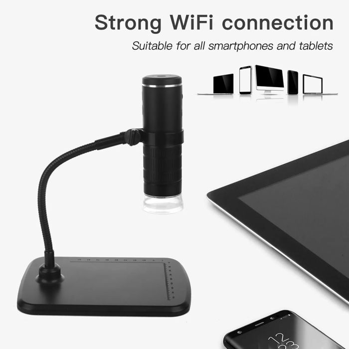 Мікроскоп цифровий портативний F210 / кратність 1000X / HD 1080P / Wi-FI / Android IOS / підсвічування