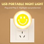 USB LED лампочка ночник смайлик в упаковке