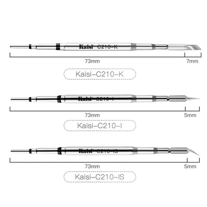 Жала, наконечники Kaisi C210-I / C210-IS / C210-K для паяльника набор 3 шт.