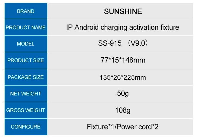 Активатор акумуляторів Sunshine SS-915 V9.0 для iPhone 6 - 15 Pro Max / Samsung / Huawei / Xiaomi