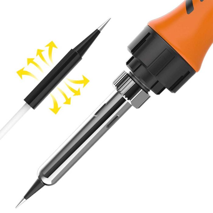 Паяльник с регулировкой температуры 200-450°C / индикатор питания / 60 Вт / Orange