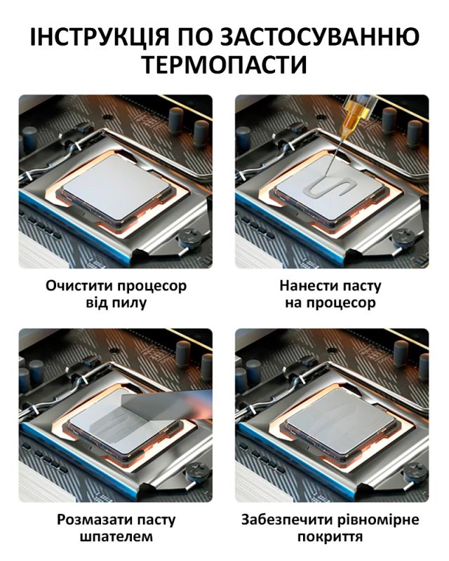 Термопаста силіконова Mechanic TP63 у шприці / 6.5 Вт/м*К / 3 г