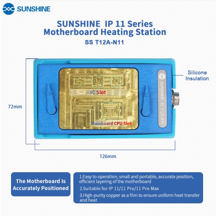 Нижний подогрев Sunshine SS-T12A-N11 для iPhone 11/11 Pro/ 11 Pro Max