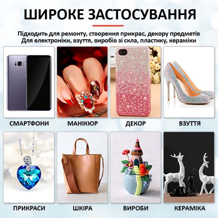 Клей силіконовий Suxun E-8000 / E8000 у тюбику з дозатором прозорий 50 мл