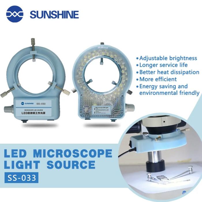 Тринокулярний мікроскоп Sunshine SZM45T-B1-1600S / камера 16 Mpx / HD дисплей 10'' 1080P / підсвічування