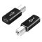 Переходник адаптер USB Type-C на USB-B 2.0 для принтера, сканера, синтезатора / черный