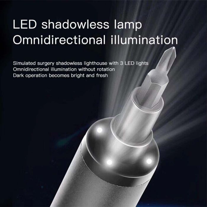 Акумуляторна викрутка Kaisi CS02D / 20 біт / LED підсвічування / намагнічувач / розмагнічувач
