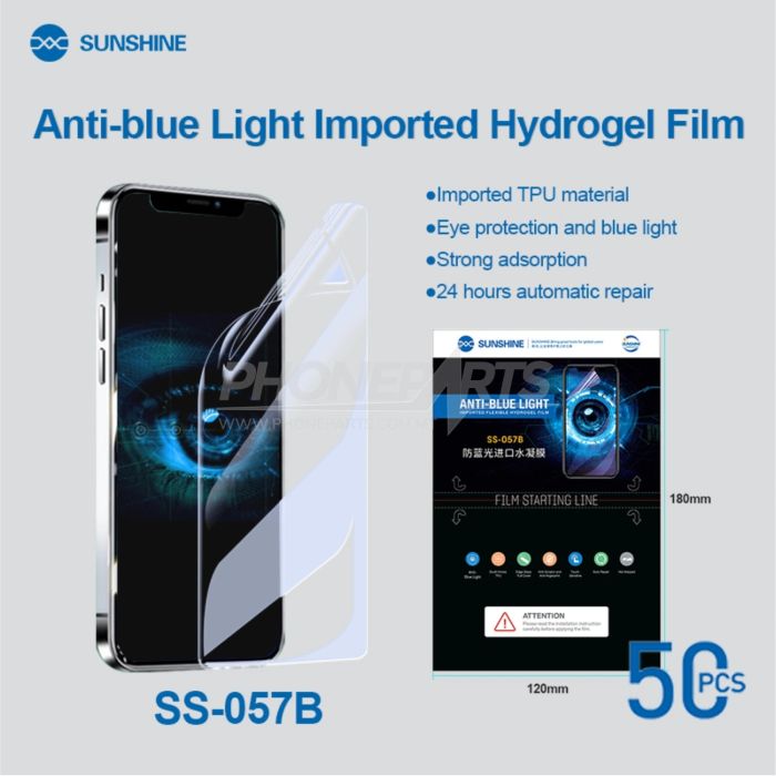 Гидрогелевая бронепленка для телефона Sunshine SS-057B (Anti-Blue Light) Korea \ пачка 50шт