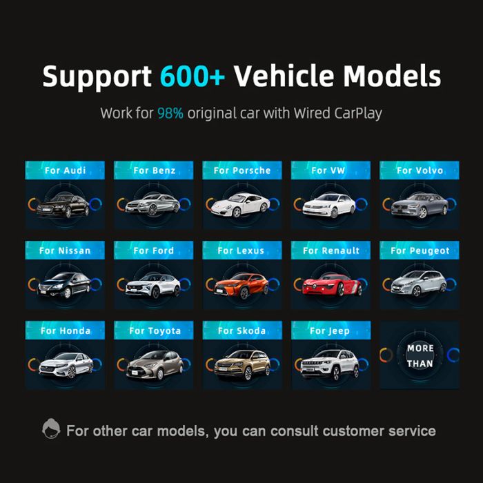 Автомобильный CarPlay Mini Box UX-999 Plus / 64 ГБ / Android 12