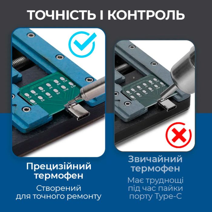 Термоповітряна паяльна станція WEP 8509-I / 3 канали пам'яті / 100-480°C / 8 міні насадок / 170 Вт