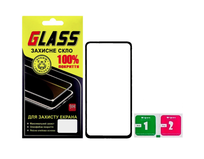 Защитное стекло для Samsung A805 Galaxy A80 (2019) Full Glue (0.25 мм, 2.5D, чёрное) Люкс