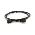 Кабель Merlion HDMI-HDMI 1.0m, v1.4, OD-7.5mm, круглий Black, конектор Black 90° кутовий