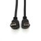 Кабель Merlion HDMI-HDMI 1.0m, v1.4, OD-7.5mm, круглий Black, конектор Black 90° кутовий