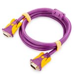 Кабель JH-VGA39 VGA 3+9, 1,5m, male to male (тато-тато), 1 ферит, purple, Пакет