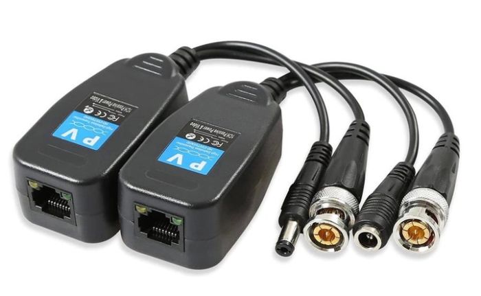 Пасивний приймач відеосигналу (балун) AHD/CVI/TVI, DC+BNC - RJ-45 2 шт.
