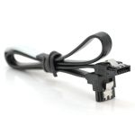 Кабель інтерфейсний SATA 0.45м, кут 90° з клямкою, чорний