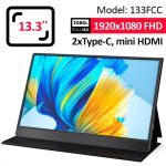 Монитор портативный 133FC / 13.3 '' / IPS / 1920x1080 / Type-C / HDMI / jack 3.5 мм / второй экран