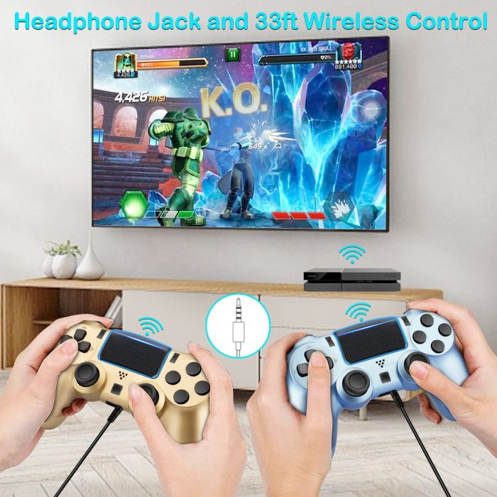 Бездротовий ігровий контролер Doubleshock 4 джойстик геймпад Playstation PS4 / Pro / Slim / PS3 Blue Camo