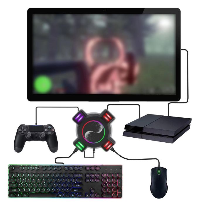 Конвертер адаптер ігровий KSX для клавіатури / миші / Xbox One / Switch / PS4 / PS3