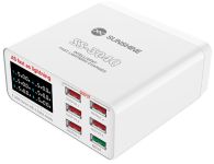 Быстрое зарядное устройство Sunshine SS-304Q 3.5A / 5xUSB / 1xUSB QC3.0 / 40W White