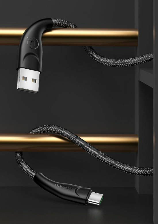Кабель Usams Type-C U41 Braided 2A 2.0m Black