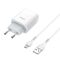 СЗУ Hoco C73A  2.4A with MicroUSB cable White