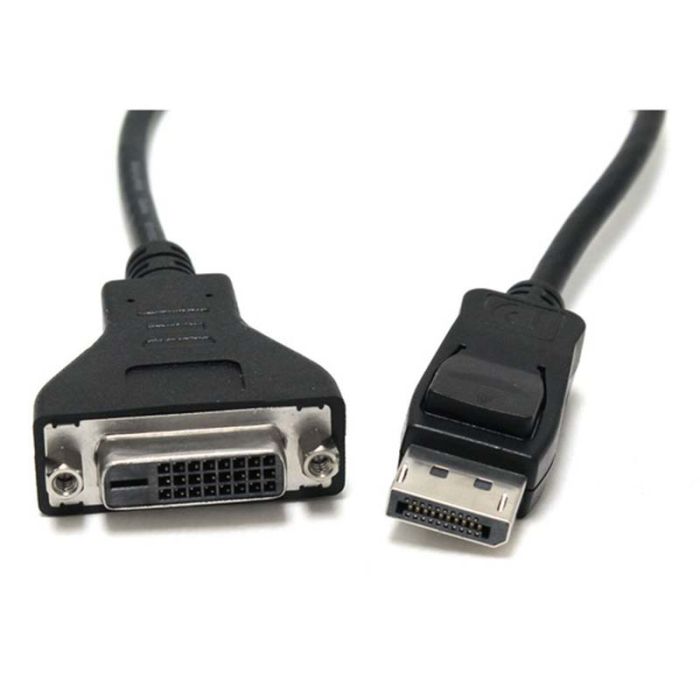 Конвертер Display Port (тато) на DVI24+1(мама) 30cm, Black, 4K/2K, Пакет
