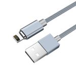 USB кабель магнітний Hoco U40A 1m Lightning сірий
