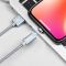 USB кабель магнітний Hoco U40A 1m Lightning сірий