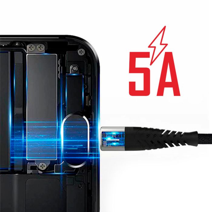 Кабель Biboshi A25 USB - Micro-USB 1m 5A black