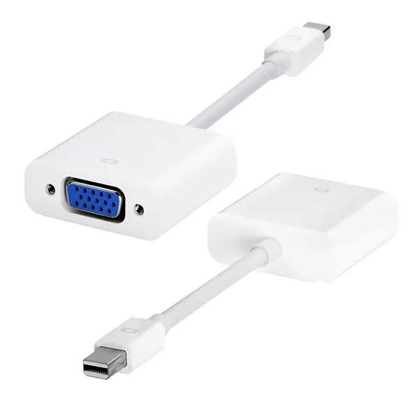Конвертер mini Display Port (тато) на VGA(мама) 30cm, White, 4K/2K, Пакет