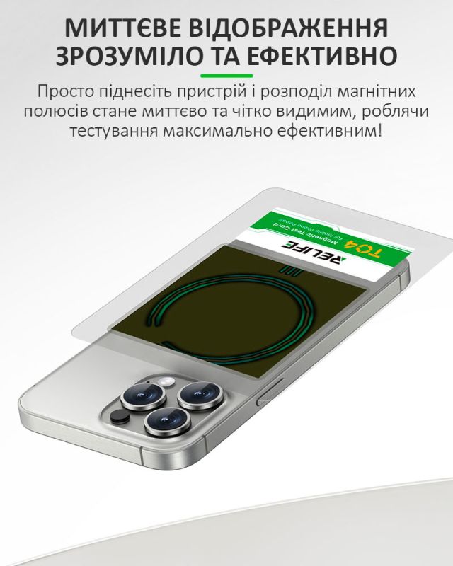 Магнитная карта RELIFE TO4 / тестер проверки беспроводной зарядки / для смартфонов iPhone с Magsafe