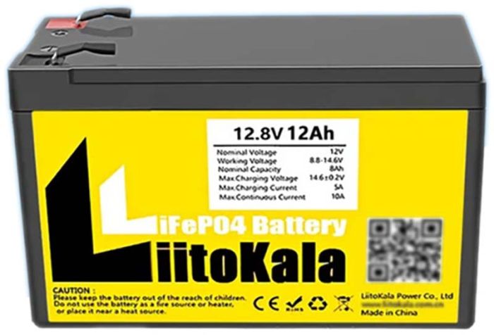 Аккумуляторная батарея LiitoKala LiFePO4 12.8V / 12Ah (153,6Wh) / 151*65*98mm / 1.4kg