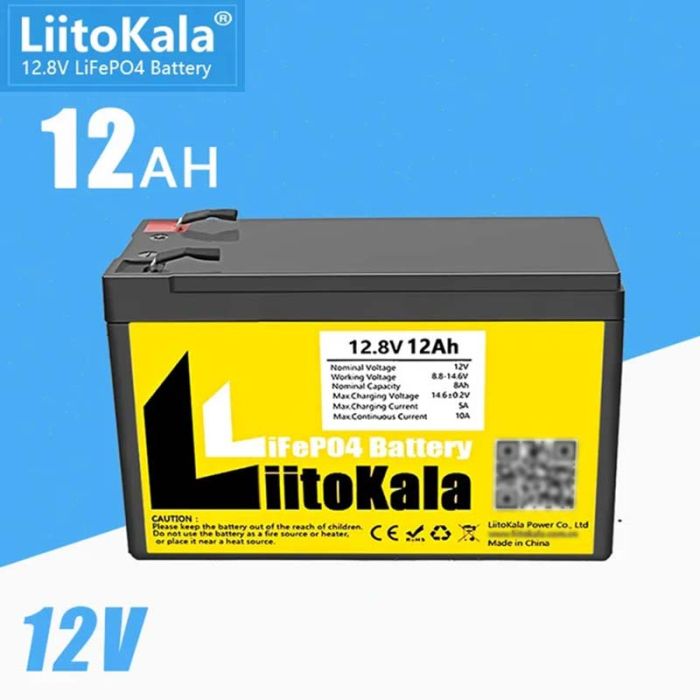 Аккумуляторная батарея LiitoKala LiFePO4 12.8V / 12Ah (153,6Wh) / 151*65*98mm / 1.4kg