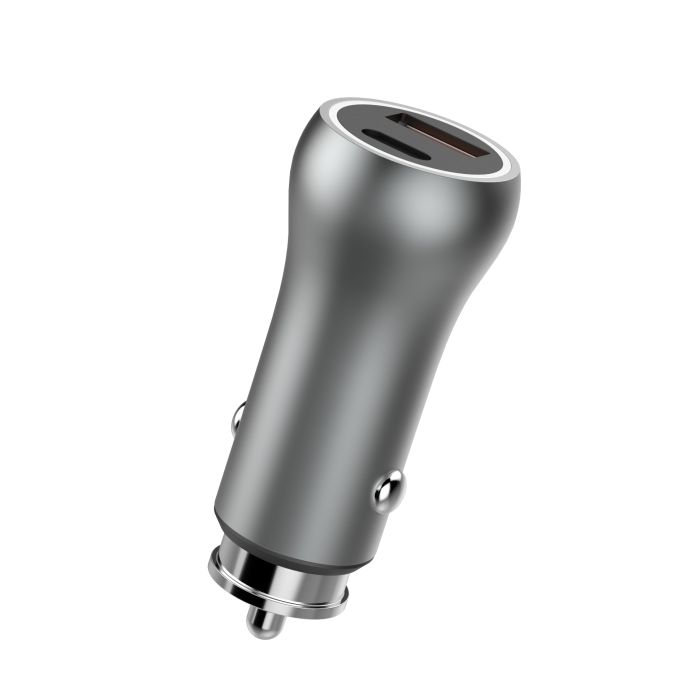 Автомобільний зарядний пристрій Biboshi Z04 1 USB 1 Type-C PD-20W silver