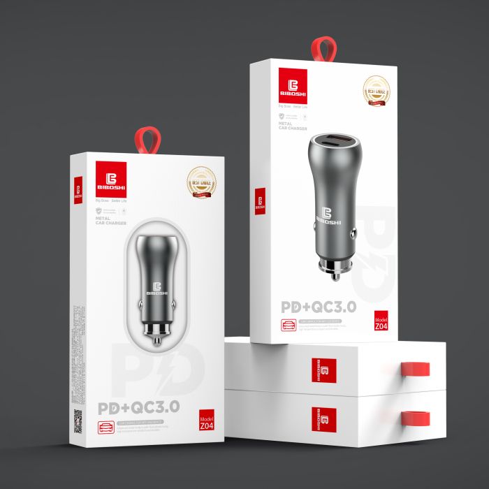 Автомобильное зарядное устройство Biboshi Z04 1 USB 1 Type-C PD-20W silver