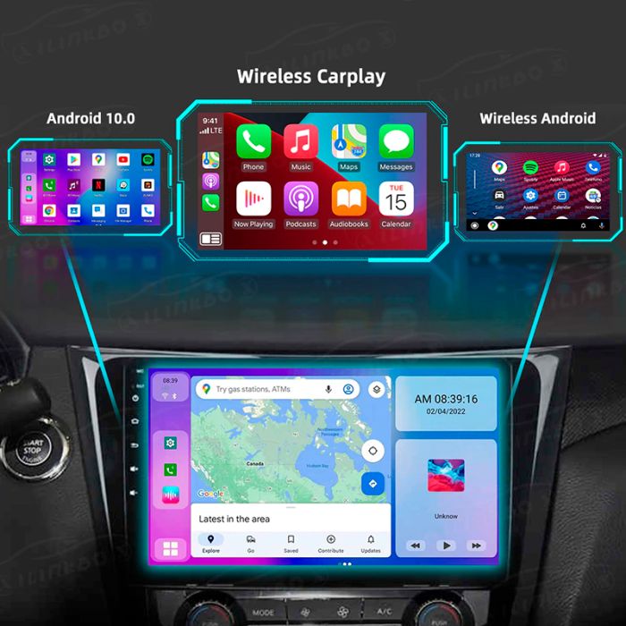 Автомобильный CarPlay Mini Box UX-999 Max / 64 ГБ / Android 10