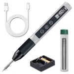 Паяльник USB 30 портативный / олово, подставка / жало 210 / 480°C / 9-12В / Type-C / 30 Вт Белый