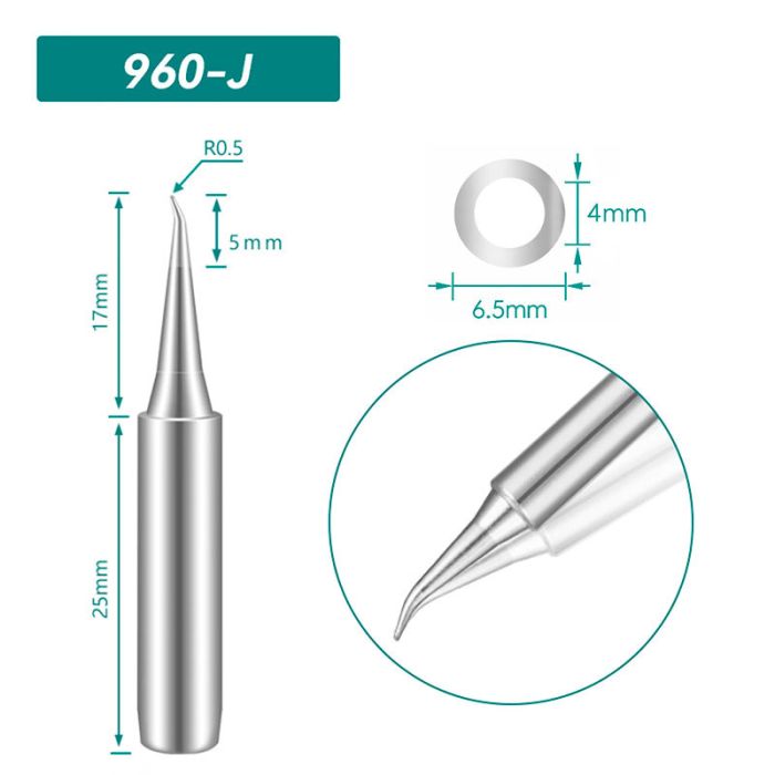 Жало, наконечник QUICK 960-J для паяльної станції 936 / 936A / TS1100 / 8686D+ / 8786D+