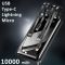 Power bank XIYT YZB0815 10000 mAh + кабель 4в1 USB / Micro / Type-C / Lightning / Фонарик Black