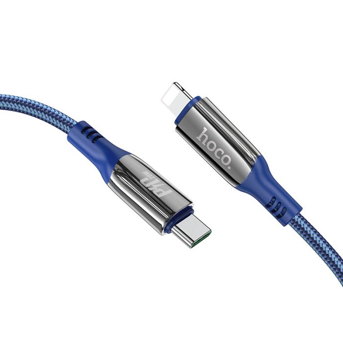 USB кабель Hoco S51 Type-C - Lightning 3A 20W PD 1.2m синій