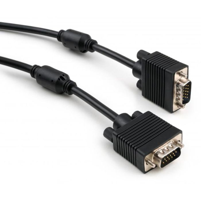 Кабель мультимедийный VGA 3.0m ferrits Vinga (VCPVGAF3BK)