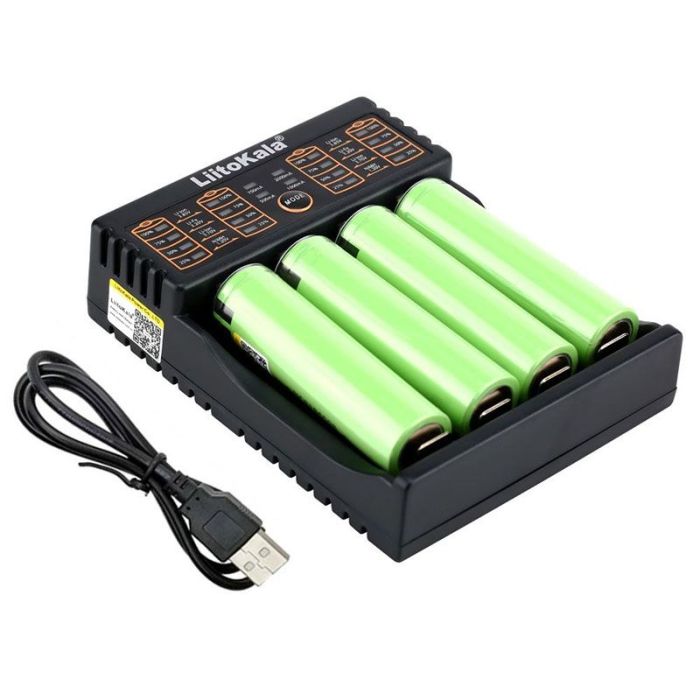 Универсальное зарядное устройство LiitoKala Lii-402 для 18650, AA, AAA Li-Ion, LiFePO4, Ni-MH/Cd + PowerBank