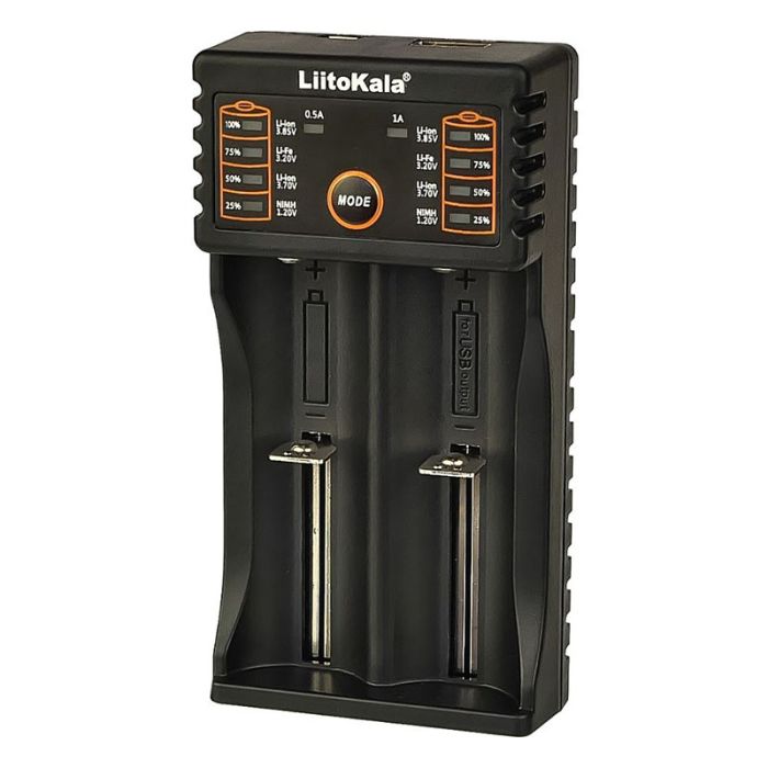 Універсальний зарядний пристрій LiitoKala Lii-202 для 18650, AA, AAA Li-Ion, LiFePO4, Ni-MH/Cd + PowerBank