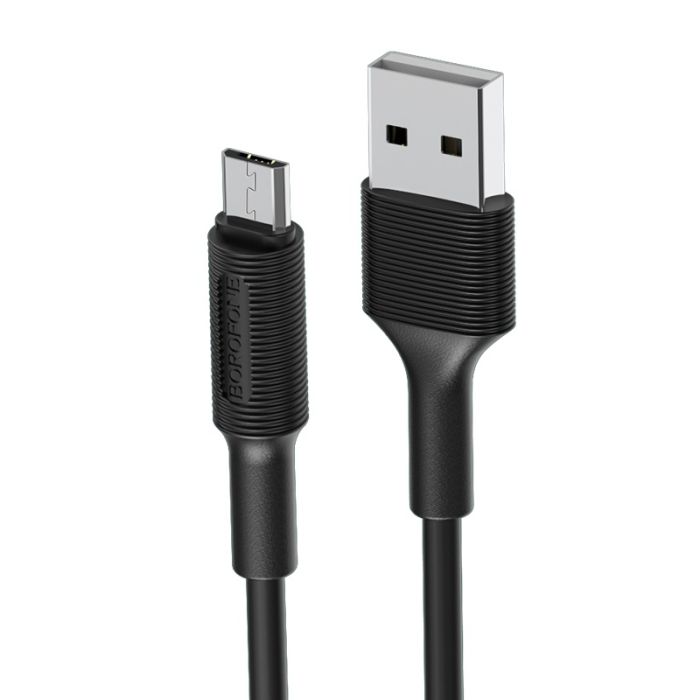 Кабель Borofone BX1 USB to MicroUSB 1m чорний