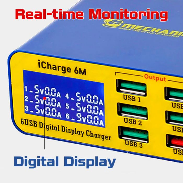 Швидкий зарядний пристрій Mechanic iCharge 6M 3.5A / 5xUSB / 1xUSB QC3.0 / 40W