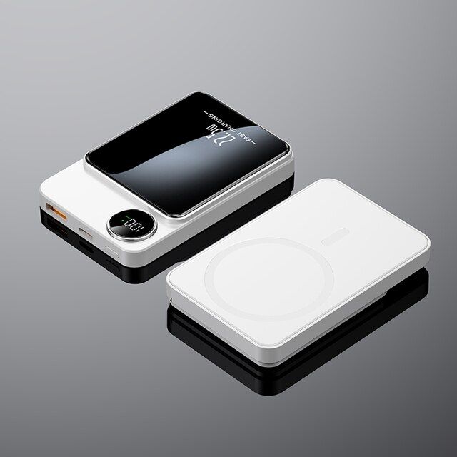 Power bank бездротовий XIYT Y211 / швидка зарядка / Magsafe / Magnetic / 22.5W + 15W / 10000 mAh White