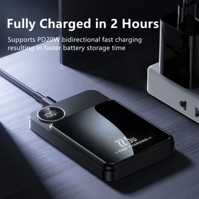 Power bank бездротовий XIYT Y211 / швидка зарядка / Magsafe / Magnetic / 22.5W + 15W / 10000 mAh Violet