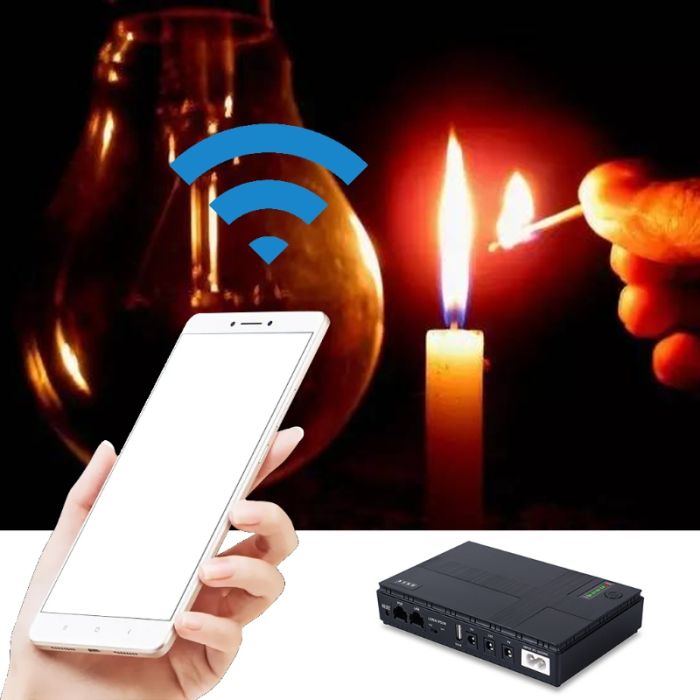 Джерело безперебійного живлення для роутера DC1018P (18 Вт, 10400 mah) Black